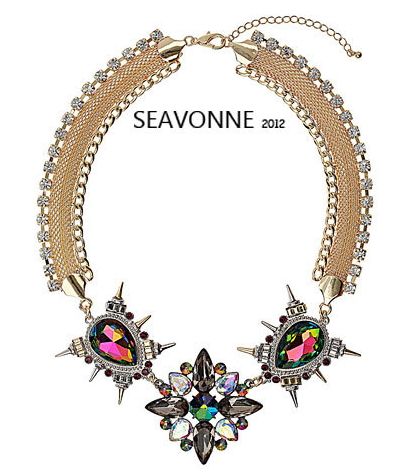 Colar vintage de luxo FlowerCrystal Gótica exagerada N1026